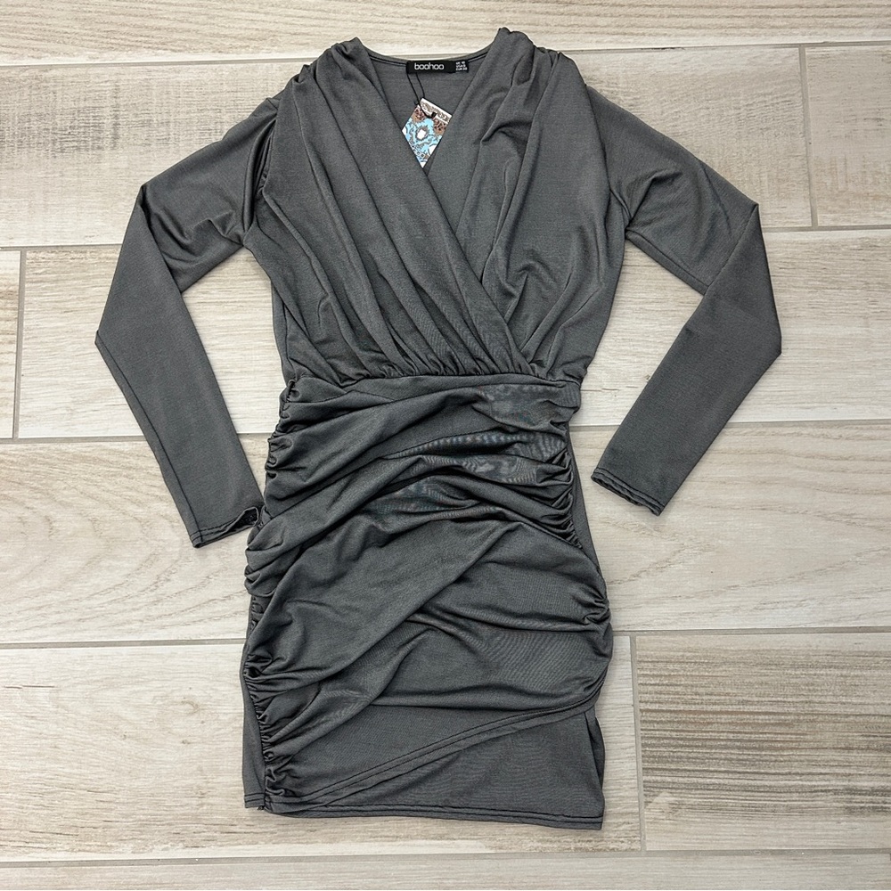 Silver Ruched Mini